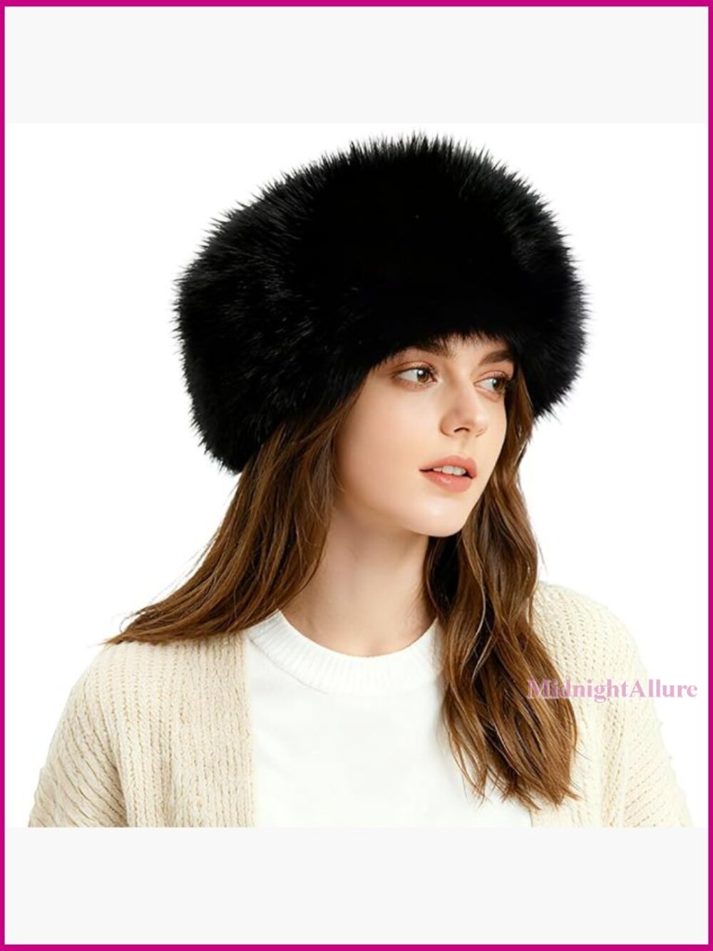 Faux Fur Headband Ear Warmer Elastic Winter Hat Fluffy Earmuff